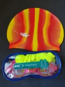 Okulary pływackie Martes + czepek Spurt