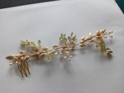 Złota ozdoba do włosów boho