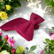 Zestaw bordowa mucha męska z poszetką