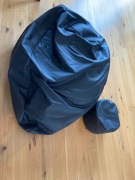 Pufa czarna XXL + mała pufa/ skóropodobna 