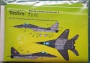 Model Maker Decals D48007 MiG-29 in Polish service vol.2, skala 1/48