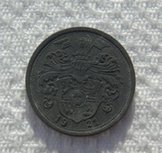 Breslau Wrocław Żeton gazowy 1921 Cynk Bardzo ładny stan