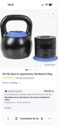 Kettlebell 16-24 waga gorilla sports regulowany 
