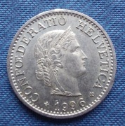 Moneta Szwajcaria 10 rappenów 1996
