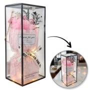 Bukiet kwiatów mydlanych zapachowych w ozdobnym pudełku LED 