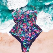 Nowy strój kąpielowy na basen rozmiar L 40-42 granatowy różowy