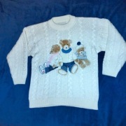 Sweter świąteczny vintage w misie miś y2k r uni