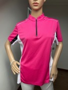 Koszulka Rowerowa T-Shirt Rowerowy Crane Różowa z Białym, L-XL, na Lato