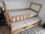 Łóżko rozkładane drewniane 