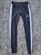 Puma legginsy czarne oryginalne nadruk lampas S 36