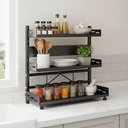 Stojak kuchenny 3-poziomowy metalowy - organizer na przyprawy na blat