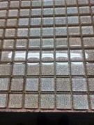 Mozaika szklana 25x25cm szary brokat