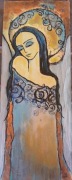 Aniol stylowy , obraz,deska ,rekodzielo- 38x15x2