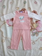 Welurowa dwuczęściowa piżama komplet spodnie Lupilu 74 - 80 jak nowa