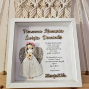 Anioł Stróż ramka gablotka Chrzest Komunia roczek