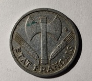 Francja 1 frank, 1943 r. (S60)