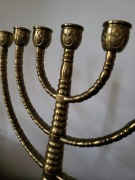 Mosiężna Menora - Siedmioramienny Świecznik, Judaika