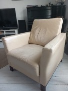 Fotel z naturalnej skóry KLER