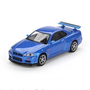 Mini GT Nissan Skyline GT-R (R34) V-spec Bayside Blue RHD #759