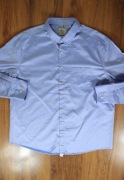 Koszula Haupt r. XXL 45/46 niebieska męska modern fit długi rękaw bawełna 