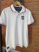 Biała bawełniana bluzka męska Diverse  polo t-shirt 