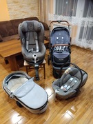 Wózek MUUVO Quick 2w1 + zestaw fotelików samochodowych Cybex z bazą isofix