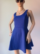 Sukienka na ramiączkach, niebieska, rozkloszowana, mini, r S/36 H&M