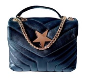 Genuine Leather Włoska pikowana torebka skóra naturalna