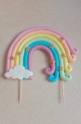 Figurka z masy cukrowej na tort tęcza 