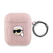 Karl Lagerfeld Monogram Karl Head - Etui AirPods 1/2 gen (różowy).