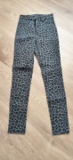 Spodnie panterka szare czarne H&M 34 