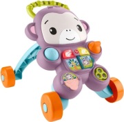 Fisher-Price Fioletowa Małpka Interaktywny Chodzik Pchacz
