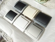 SIMENS Włącznik 6 x przełącznik szary biały Łącznik pojedynczy ZESTAW 6 szt