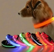 Nylonowa LED smycz dla psa | Świecąca fluorescencyjna obroża dla psa