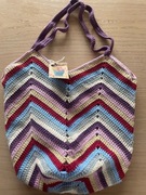 Torebka szydełkowa worek shopper handmade boho