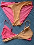 H&M 170 kolorowy strój kostium kąpielowy bikini neonowe pomarańczowe różowe