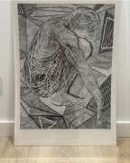 Linoryt grafika obraz Skoczek  A.Sikorski 2016 