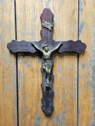 Stary Drewniany Krzyż Krucyfiks do zawieszenia na ściane