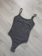 Szare body prążki klasyczne basic Shein S 36