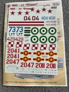 1:48 MiG-17 " Fresco" Part1 (Print Scale 48-013) kalkomania