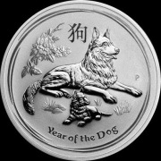 Lunar Rok Psa 2018 The Perth Mint 1oz uncja-srebrna moneta 