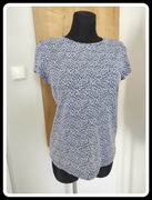 Niebieska bluzka w drobne kwiatki łąka 42 XL