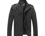 WenVen – męska ocieplana kurtka bawełniana 2XL w stylu militarnym