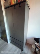 Szafa Akord S90 2D 2SZ 90 x 180 x 51 cm szary