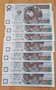Banknoty 10zł  seria  kolekcjonerski UNC