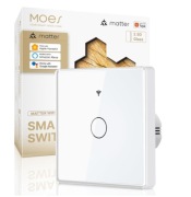 MOES Matter przełącznik światła WiFi dotykowy biały