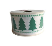 WSTĄŻKA TAŚMA dekoracyjna Boże Narodzenie ryps 4 cm.