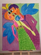 Obraz olejny " Zakochani " 