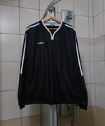 Bluza sportowa Umbro M vintage koszulka z długim rękawem czarna ciemna z bi