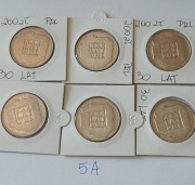 Nr.5A Monety srebrne PRL -  200 zlotych - 6 szt.